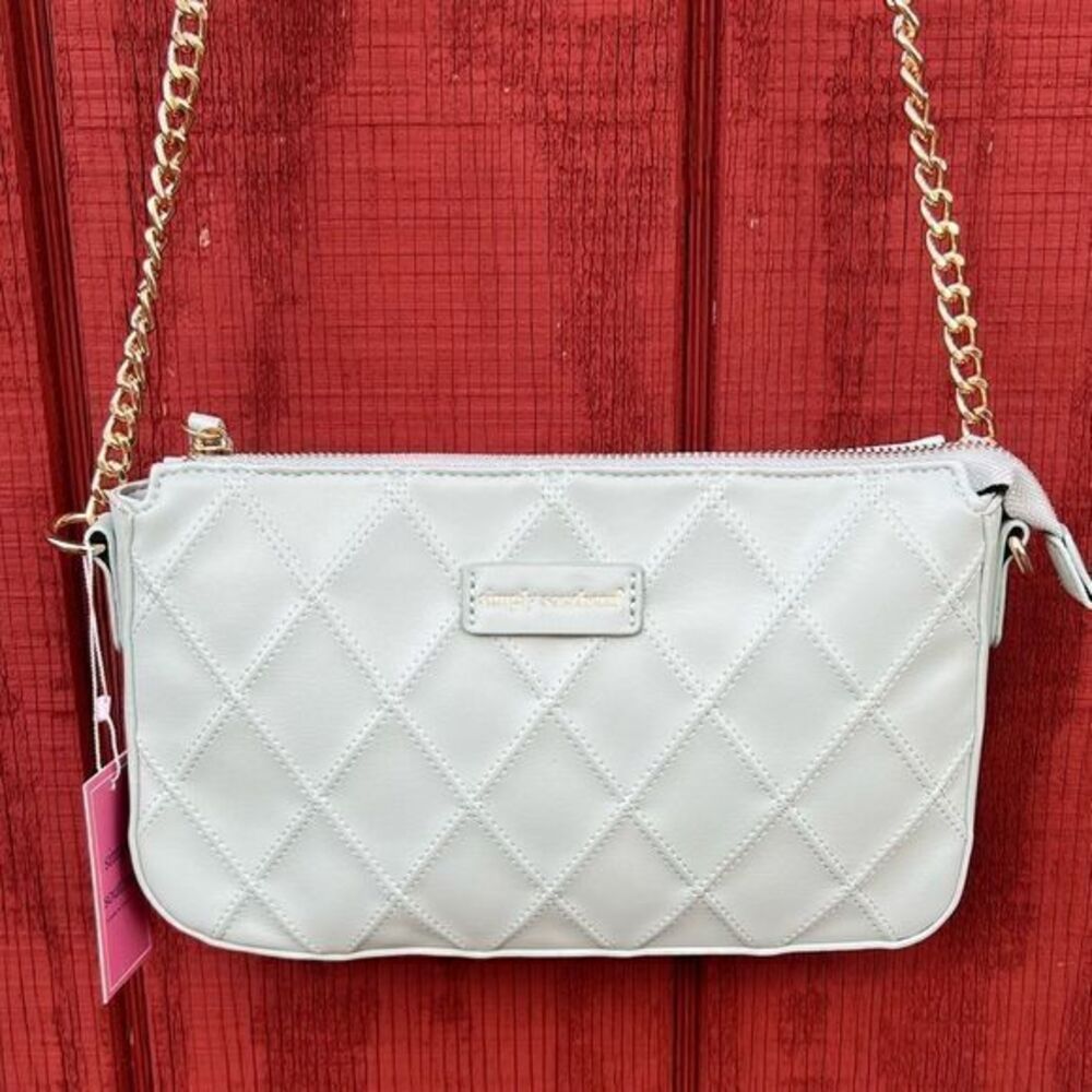 NWT Simply Southern Women's Quilted Leather Crossbody Bag Mint - Picture 3 of 7